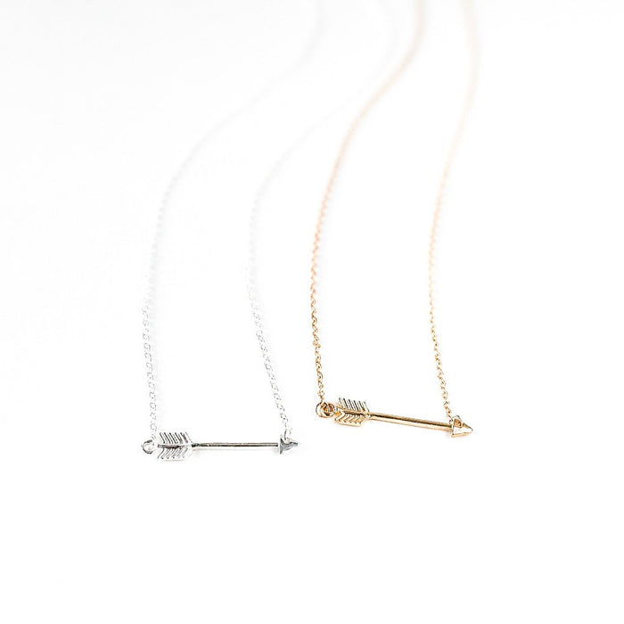 Silver and Gold Arrow Necklaces