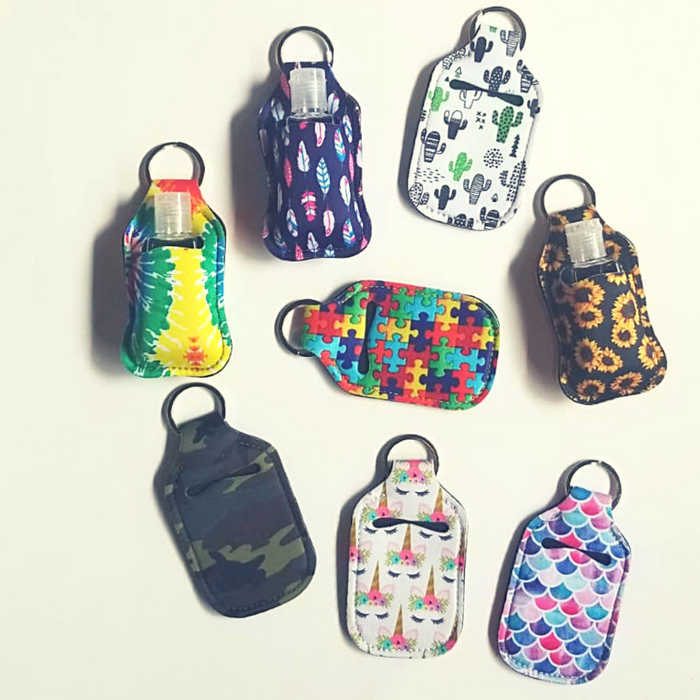 Hand Sanitizer Key Ring with refillable bottle
