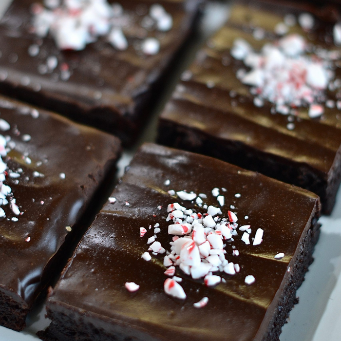 Candy Cane Brownie: 4X6 Tin- Vegan & Gluten Free