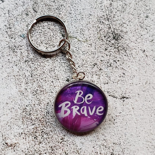 Be Brave Key Chain- Purple