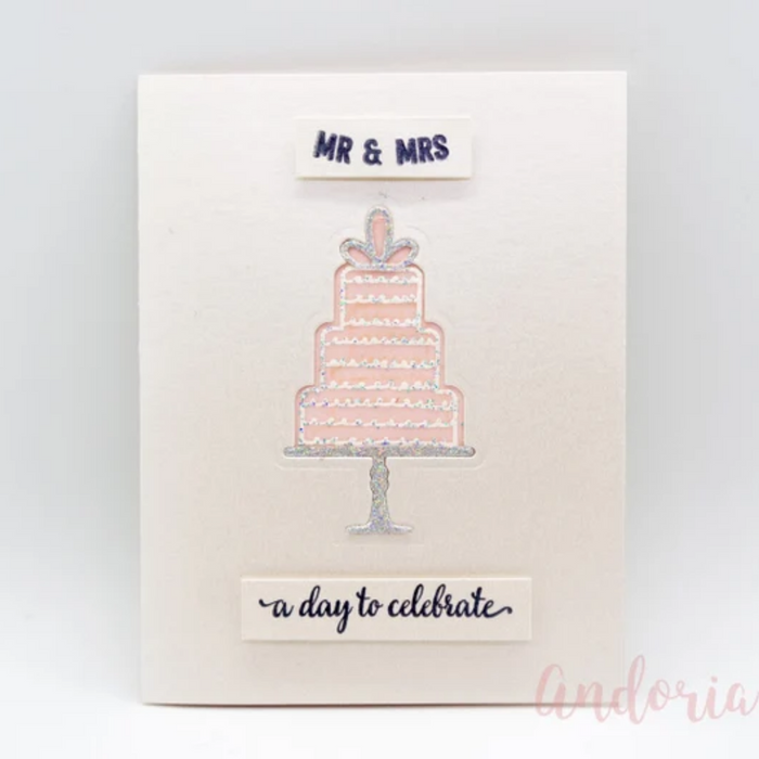 Mr & Mrs Wedding Cake Card