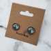 White Tropical Flower Studs Earrings