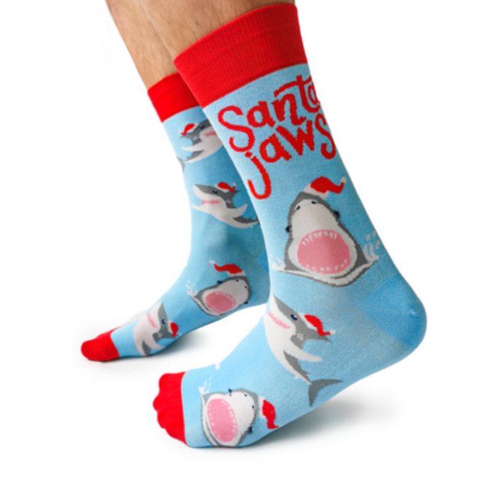Santa Jaws Socks Medium/Large